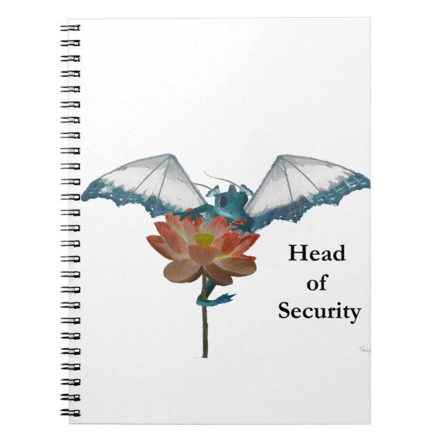Dragon Peeks Around Flower Notebook (Front)