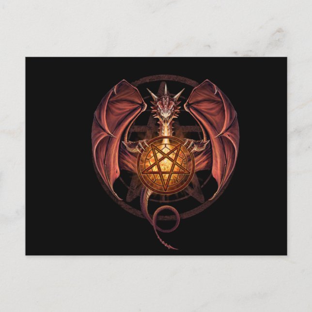 Dragon pentagram postcard (Front)