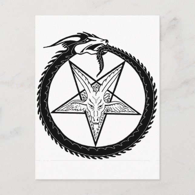 Dragon Pentagram Postcard (Front)