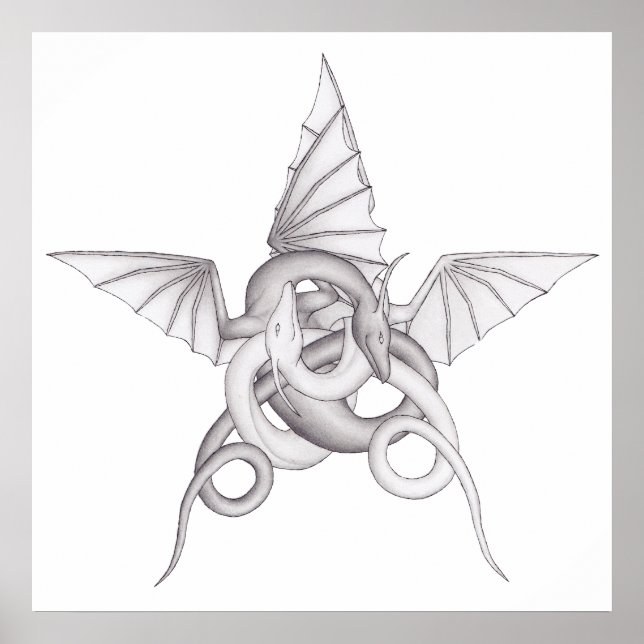 Dragon Pentagram Poster (Front)