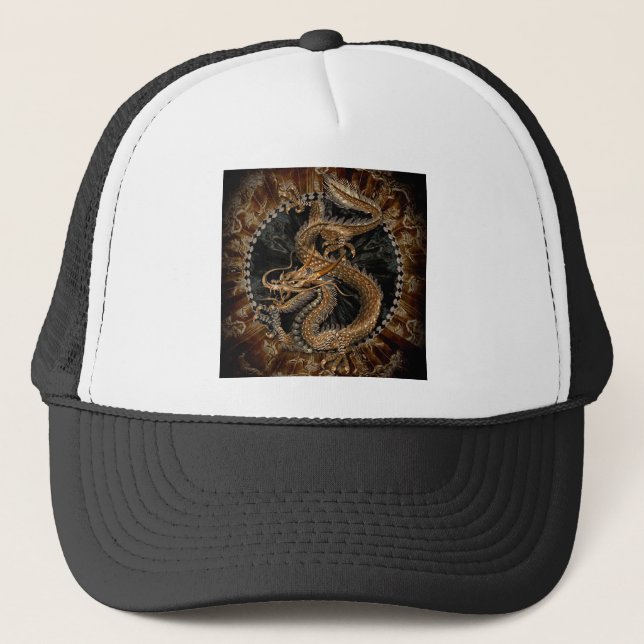 Dragon Pentagram Trucker Hat (Front)