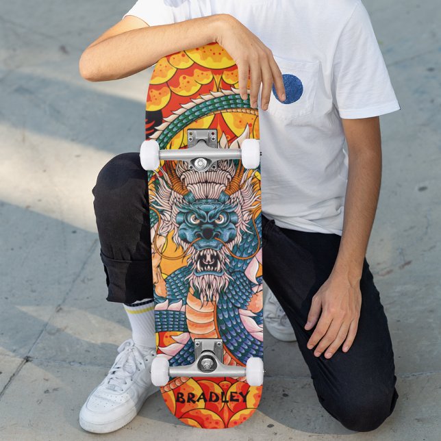 Dragon Personalised Name Skateboard (Creator Uploaded)