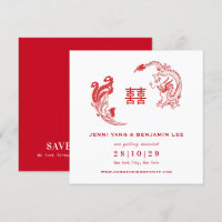 Dragon-Phoenix Chinese Wedding Save The Date