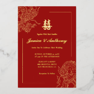 Dragon Phoenix Traditional Red Chinese Wedding