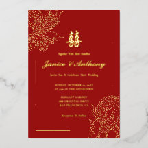 Dragon Phoenix Traditional Red Chinese Wedding