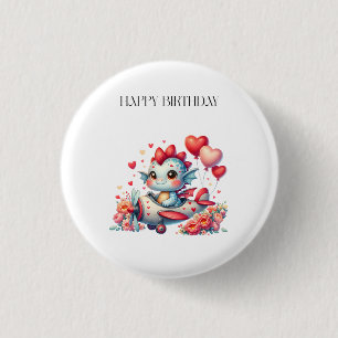 Dragon Pilot Birthday 3 Cm Round Badge