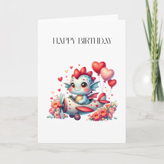 Dragon Pilot Birthday Card (Front)