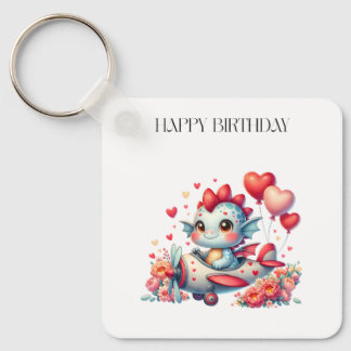 Dragon Pilot Birthday Key Ring