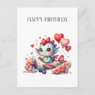 Dragon Pilot Birthday Postcard