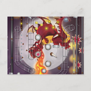 Dragon Pinball machine Postcard