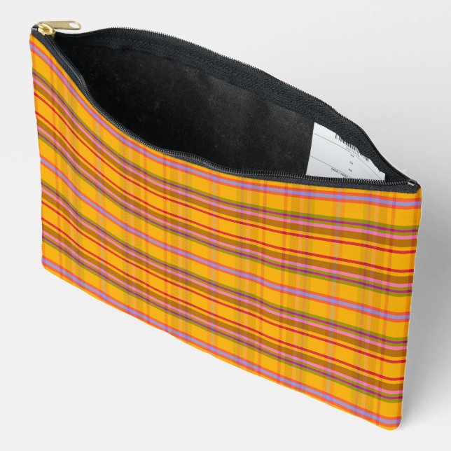Dragon Plaid DV Accessory Pouch (Open)