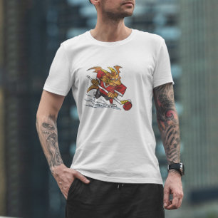 Dragon Playing Hockey Sport T-Shirt