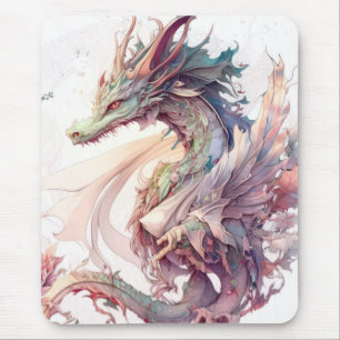 Dragon Portrait Animal Painting Wildlife Outdoors  Mouse Mat