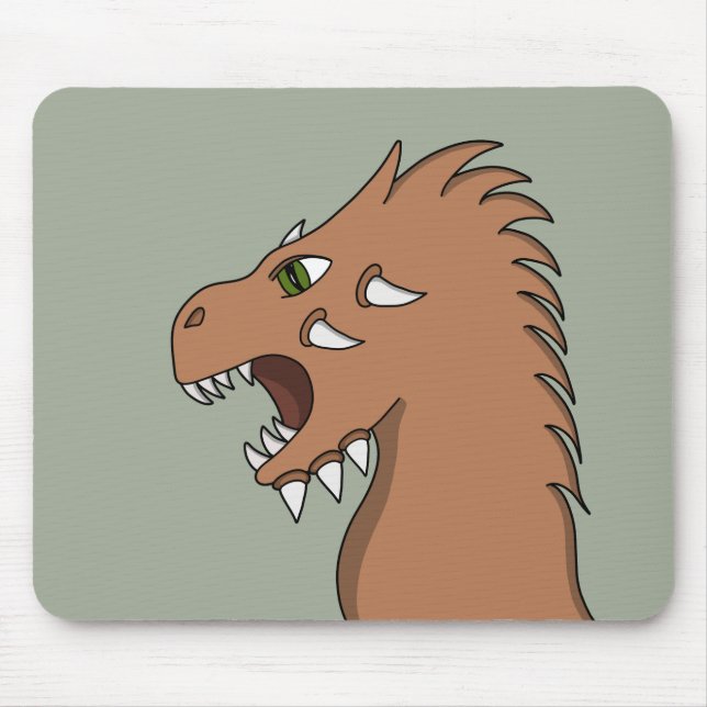 Dragon preparing to breathe fire mouse mat (Front)