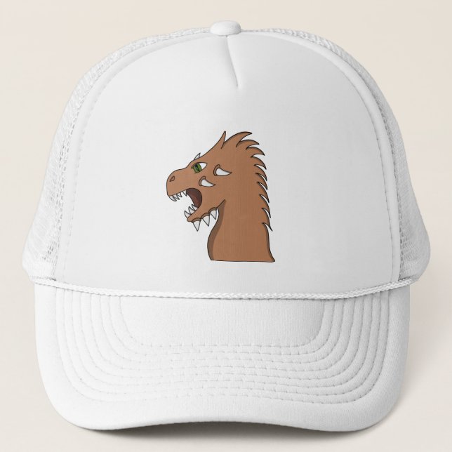 Dragon preparing to breathe fire trucker hat (Front)