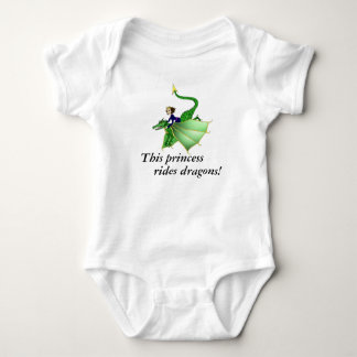 Dragon Princess Shirt, with words Baby Bodysuit