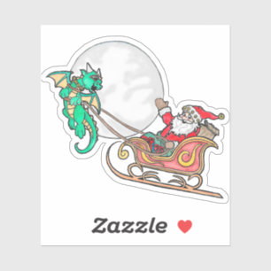 Dragon pulling Santa's sleigh
