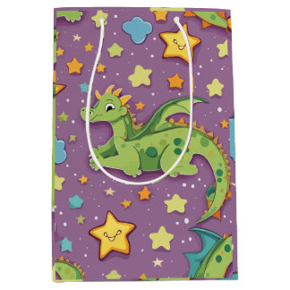 Dragon purple medium gift bag