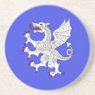 Dragon Rampant Argent Coaster