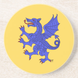 Dragon Rampant (Blue) Coaster