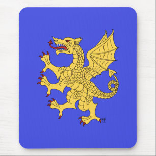 Dragon Rampant (Gold) Mouse Mat