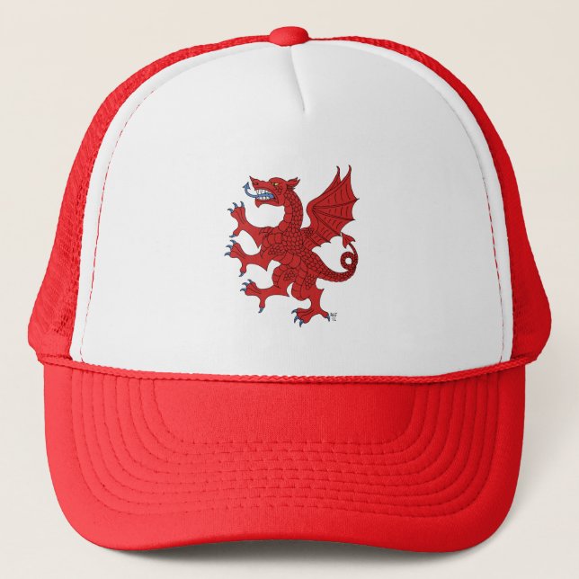 Dragon Rampant Gules Trucker Hat (Front)