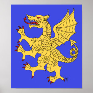 Dragon Rampant Or Poster