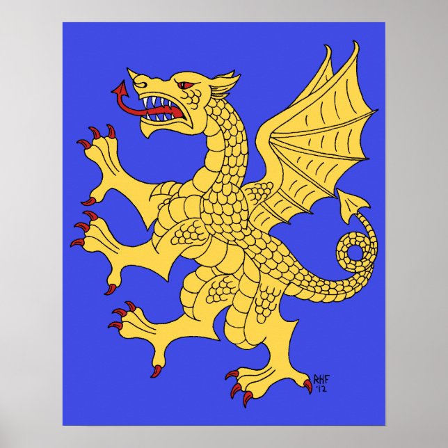 Dragon Rampant Or Poster (Front)