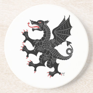 Dragon Rampant Sable Coaster
