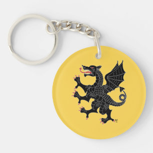 Dragon Rampant Sable Key Ring