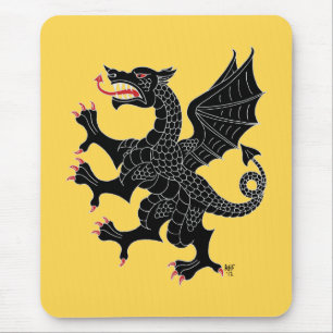 Dragon Rampant Sable Mouse Mat