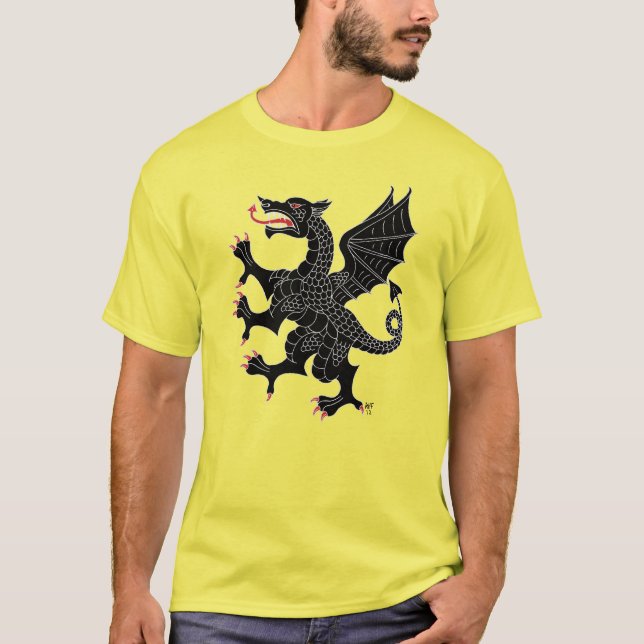 Dragon Rampant Sable T-Shirt (Front)