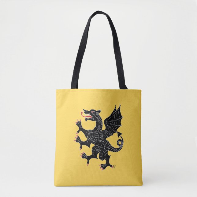 Dragon Rampant Sable Tote Bag (Front)