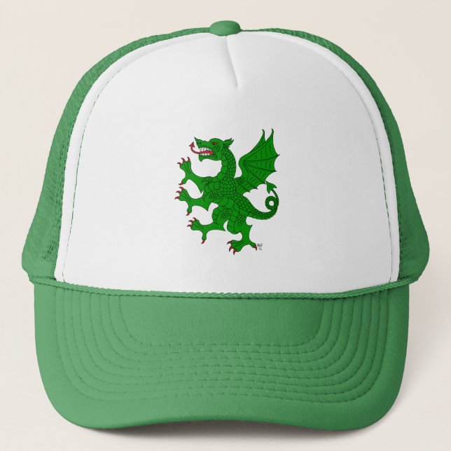 Dragon Rampant Vert Trucker Hat (Front)