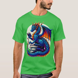 Dragon Reading a Book Bookworm Book Lover 1 T-Shirt