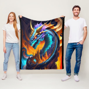 Dragon Realm 2 Fleece Blanket