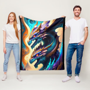 Dragon Realm 3 Fleece Blanket