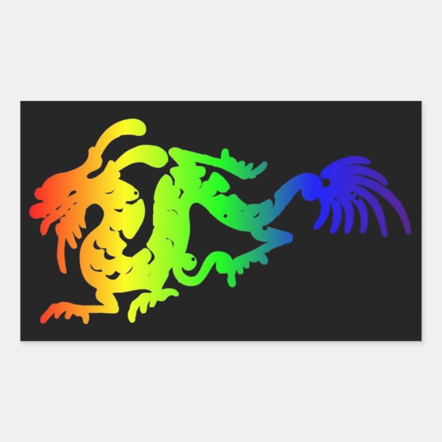 Dragon Rectangular Sticker (Front)