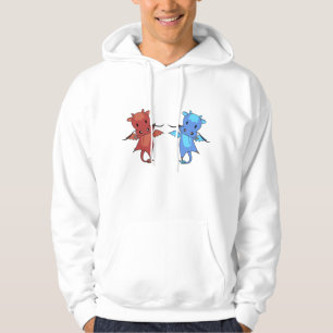 Dragon Red Blue Dragon Fairy Tale Fantasy Hoodie