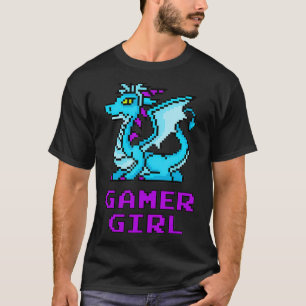 Dragon Retro 8Bit Cool Gamer Girl Gift Womens Vide T-Shirt