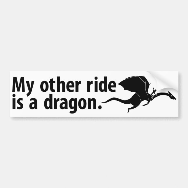 Dragon Ride Bumper Sticker (Front)