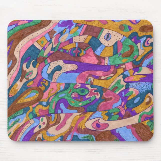 Dragon Ride, Original Abstract Mouse Mat (Front)