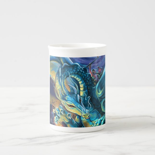 Dragon Rider and Sorcerer Bone China Mug (Front)