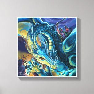 Dragon Rider Fantasy Art Canvas Print