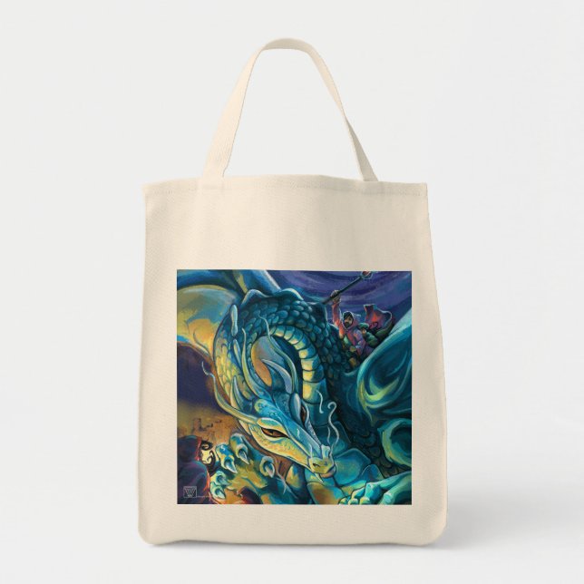 Dragon Rider Painting Tote Bag (Front)