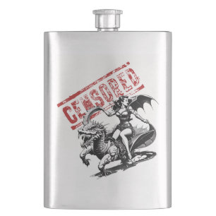 Dragon Rider Pin-Up Flask