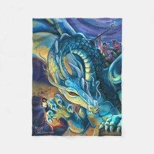 Dragon Rider Poster Fleece Blanket