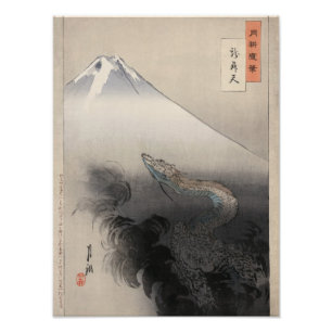 Dragon rising to the heavens photo print