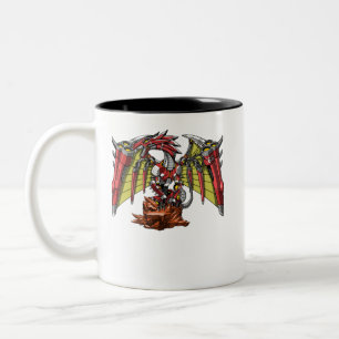 Dragon Robot Fantasy Futuristic Machine Two-Tone Coffee Mug