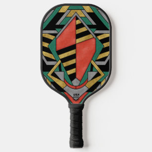 Dragon’s Egg Metallic Geometric Abstract Pickleball Paddle
